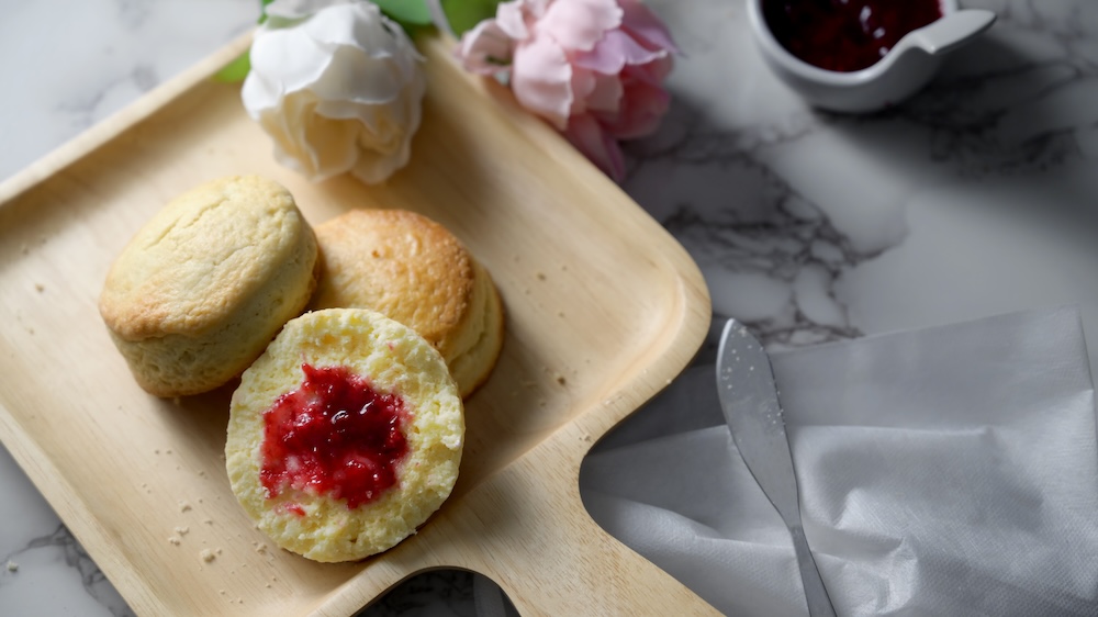 scones on table